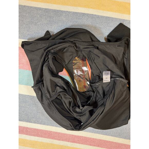 NWT B2Prity Black Ribbed Ruffle One-Piece Swimsuit – Size XL - Picture 8 of 8